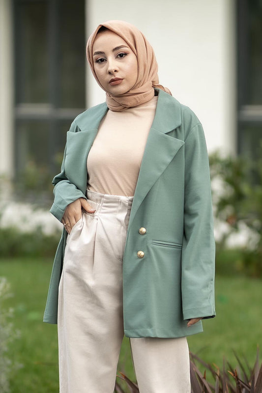 Double Breasted Wool Coat Women's by Salma's Apparel