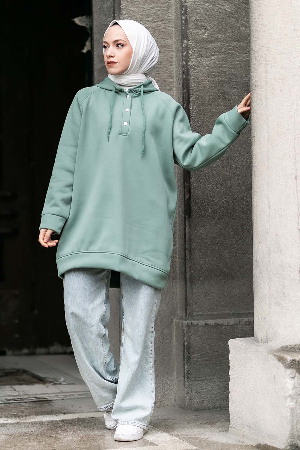 Women Hooded Oversize Sweatshirts With Hijab in USA – Salma's Apparel co