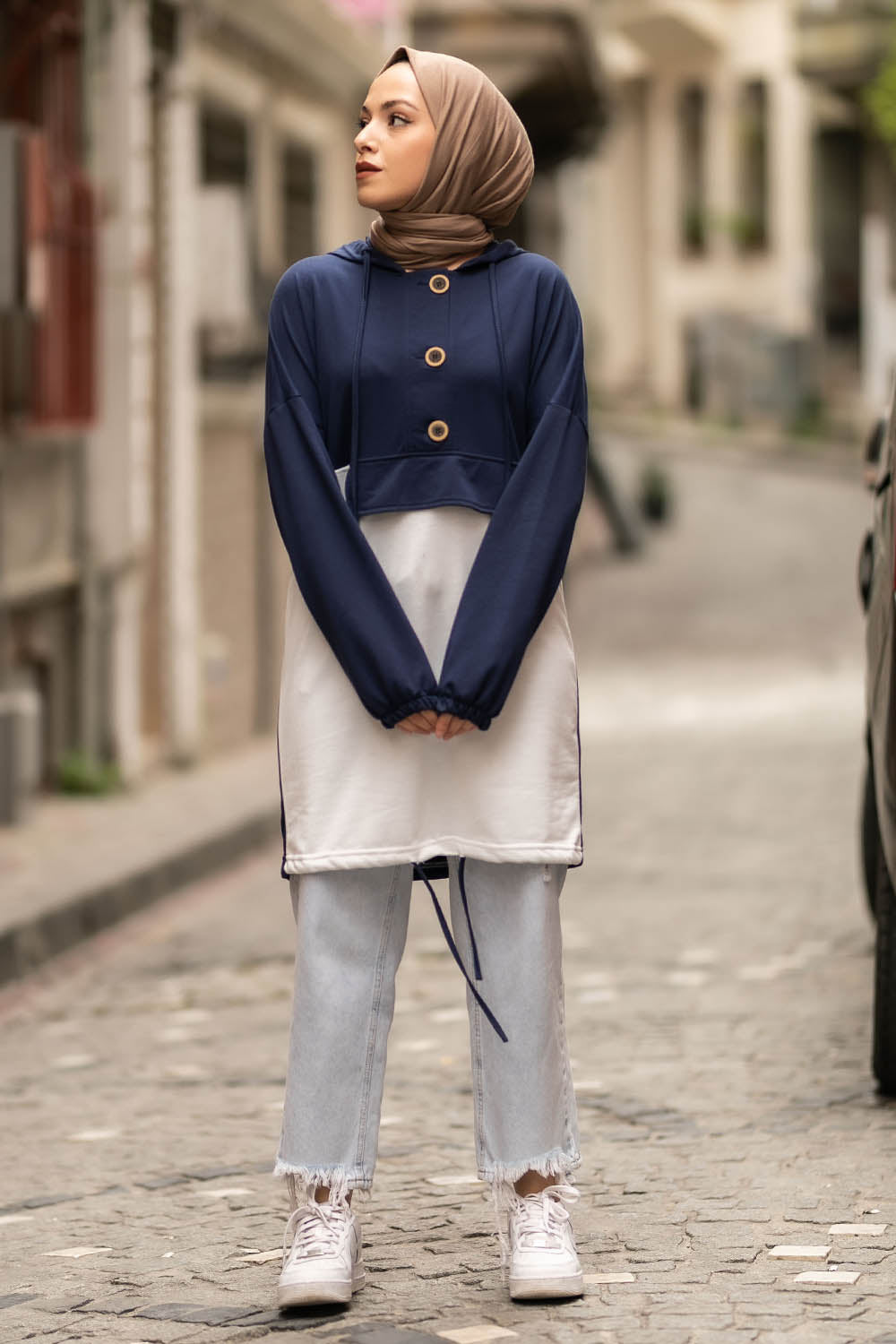 Women's Long Sleeve Hooded Tunic - Plus size tunics